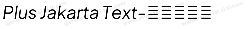 Plus Jakarta Text字体转换